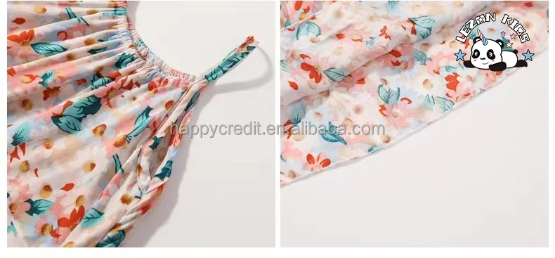 LEZONKIDS - Vestido sem mangas de sling de verão para meninas Crianças vestido de bolo impresso com estrelas em várias camadas Saia de penas da Princesa